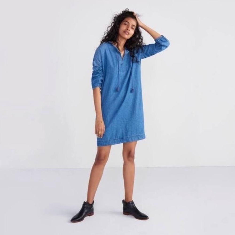MADEWELL Chambray Artiste Tunic Dress